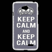 Coque LG L70 Keep Calm Gris