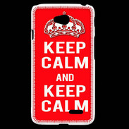 Coque LG L70 Keep Calm Rouge