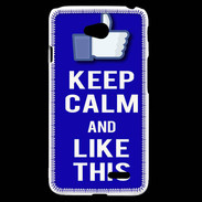 Coque LG L70 Keep Calm Like This Bleu