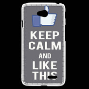 Coque LG L70 Keep Calm Like This Gris