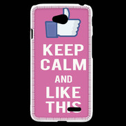 Coque LG L70 Keep Calm Like This Rose