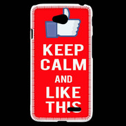 Coque LG L70 Keep Calm Like This Rouge