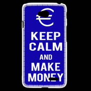 Coque LG L70 Keep Calm Make money Bleu