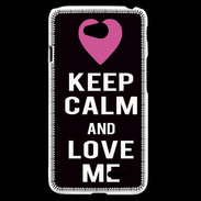 Coque LG L70 Keep Calm Love Noir