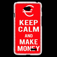 Coque LG L70 Keep Calm Make money Rouge