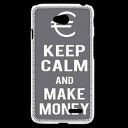 Coque LG L70 Keep Calm Make money Gris