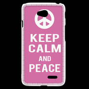 Coque LG L70 Keep Calm Peace Rose