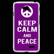 Coque LG L70 Keep Calm Peace Violet