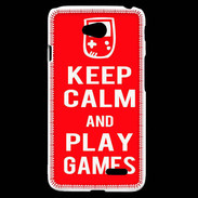 Coque LG L70 Keep Calm Play games Rouge