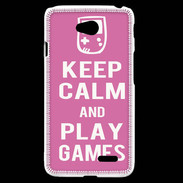 Coque LG L70 Keep Calm Play games Rose