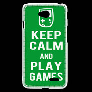 Coque LG L70 Keep Calm Play games Vert