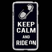 Coque LG L70 Keep Calm Ride on Noir