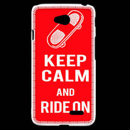 Coque LG L70 Keep Calm Ride on Rouge