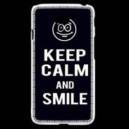 Coque LG L70 Keep Calm Smile Noir