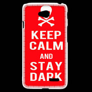 Coque LG L70 Keep Calm Stay dark Rouge