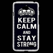 Coque LG L70 Keep Calm Stay strong Noir