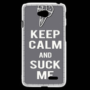 Coque LG L70 Keep Calm Suck me Gris