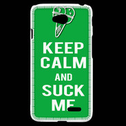 Coque LG L70 Keep Calm Suck me Vert