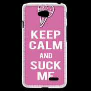 Coque LG L70 Keep Calm Suck me Rose