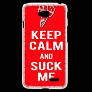 Coque LG L70 Keep Calm Suck me Rouge
