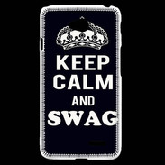 Coque LG L70 Keep Calm Swag Noir