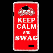 Coque LG L70 Keep Calm Swag Rouge