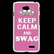 Coque LG L70 Keep Calm Swag Rose