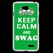 Coque LG L70 Keep Calm Swag Vert
