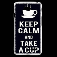 Coque LG L70 Keep Calm Take a cup Noir