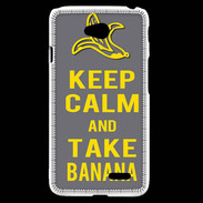 Coque LG L70 Keep Calm Take Banana Gris