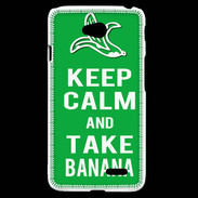 Coque LG L70 Keep Calm Take Banana Vert