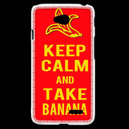 Coque LG L70 Keep Calm Take Banana Rouge