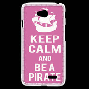 Coque LG L70 Keep Calm Be a Pirate Rose