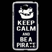 Coque LG L70 Keep Calm Be a Pirate Noir