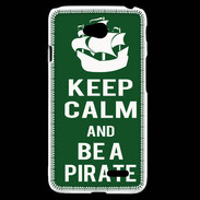 Coque LG L70 Keep Calm Be a Pirate Vert