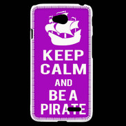 Coque LG L70 Keep Calm Be a Pirate Violet