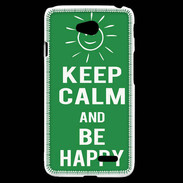 Coque LG L70 Keep Calm Be Happy Vert