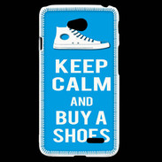 Coque LG L70 Keep Calm Buy Shoes Cyan 