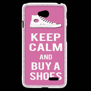 Coque LG L70 Keep Calm Buy Shoes Rose