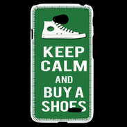 Coque LG L70 Keep Calm Buy Shoes Vert