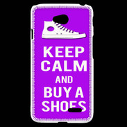 Coque LG L70 Keep Calm Buy Shoes Violet