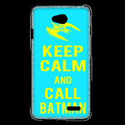 Coque LG L70 Keep Calm Batman Cyan