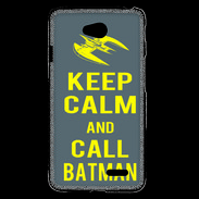 Coque LG L70 Keep Calm Call Batman Gris