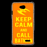 Coque LG L70 Keep Calm Call Batman Orange
