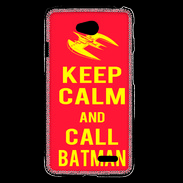 Coque LG L70 Keep Calm Call Batman Rouge