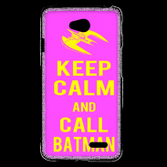 Coque LG L70 Keep Calm Call Batman Rose
