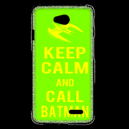 Coque LG L70 Keep Calm Call Batman Vert pomme