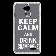 Coque LG L70 Keep Calm Drink champagne Gris