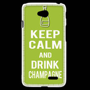 Coque LG L70 Keep Calm Drink champagne Vert pomme