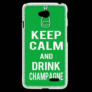 Coque LG L70 Keep Calm Drink champagne Vert